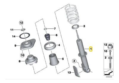 Amortiguador Aire Suspension Trasera Mini R60 Paceman 13-16