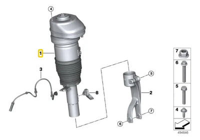 Amortiguador Aire Suspension Delant Bmw X7 2019 Al 2023 G07