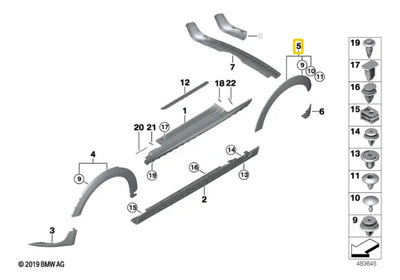 Moldura Cantonera Trasera Mini F56 Clubman Countryman 14-18