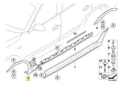 Cantonera Salpicadera Delantera Bmw E83 X3 2004 Al 2010