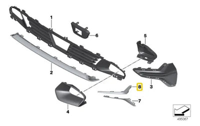 Moldura De Rejilla Delantera Bmw G20 Serie 3 2019 Al 2024