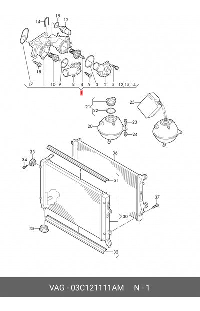 Toma De Agua Con 2 Termostatos Vw Vento Polo  1.6 2014 2020