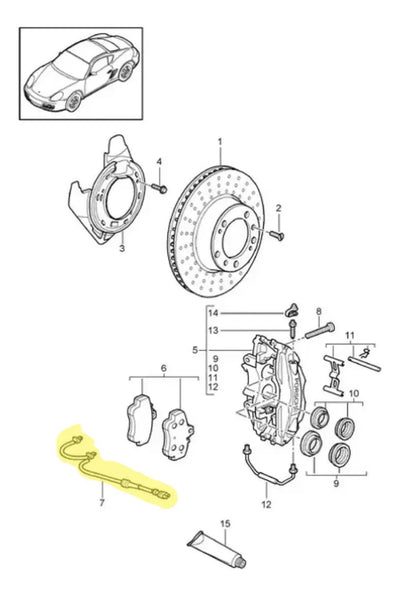 Sensor Frenos Delanteros Porsche Boxster Cayman