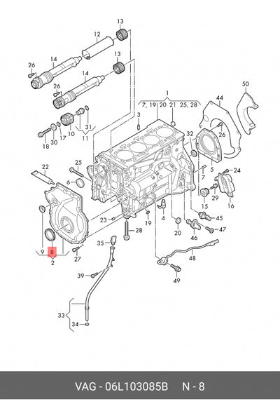 Reten De Cigüeñal Vw Audi Seat 1.8t 2.0 Turbo 06l103085b