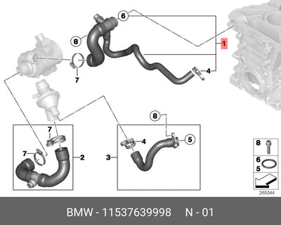 Tuberia Radiador Bmw  X3 X4 320i 420i Z4 X1