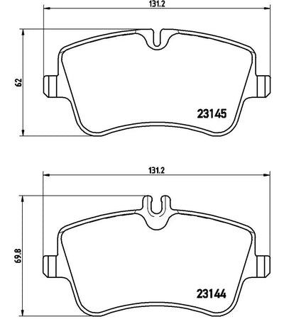 Balatas Frenos Delanteras Mercedes C280 C200 Clk280 Slk350