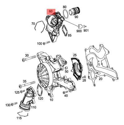 Termostato Motor Mercedes C300 E350 R350 Glk350 C350 Ml350