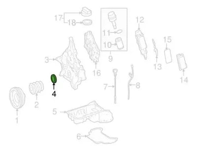 Reten Cigüeñal Delantero Mercedes C230 E320 Ml350 R500 S65