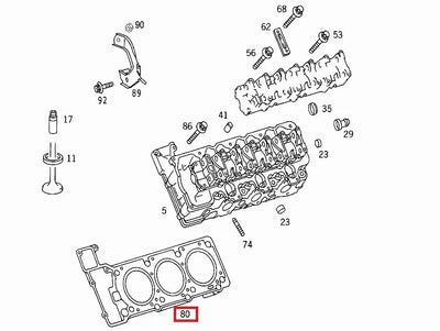 Junta De Cabeza De Motor Mercedes C280 C240 C320 C32