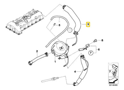 Manguera Ventilacion Pcv 2 Vias Bmw 325i 330i 525i 530i Z4