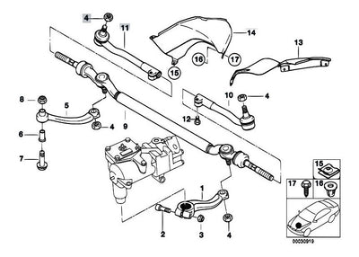 Barra Central Direccio Con Bieleta Bmw 540i M5 1996 - 2003