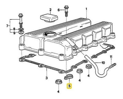 Empaque Central Oval Tapa De Punterias Bmw Z3 1995 A 1999