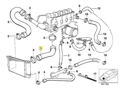 Manguera Superior De Radiador Bmw Z3 1996 Al 2000