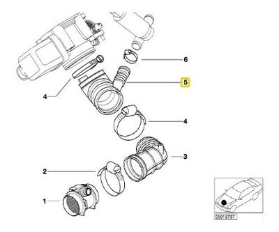 Manguera Entrada Aire Bmw 330i 320i 323i 530i 728i 328 325