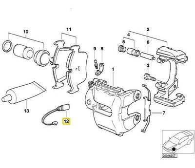 Sensor De Balatas Delantero Bmw 320i 325i 328i 330i Z4 N102