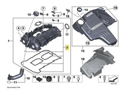 Junta Tapa De Punterias Bmw 125i 220i 320i 325ci 328i 420i