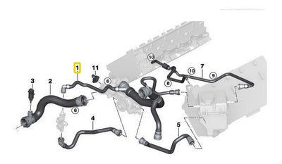 Manguera De Radiador Superior Bmw X5 2001 Al 2006