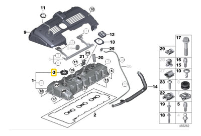 Junta De Sensor Valvetronic Bmw 125i 130i 325i X3 X5 Z4