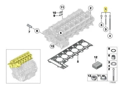 Juego Tornillos Cabeza Bmw 125i 325i X5 X3 Z4 528i 330 525
