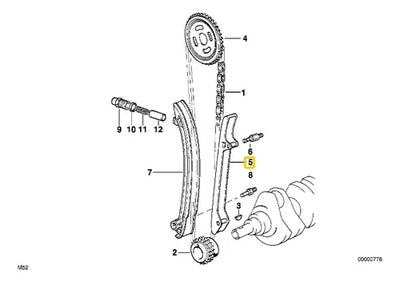 Guia Riel Cadena Bmw E46 320 325i 330i X5 X3 Tensor Arbol .