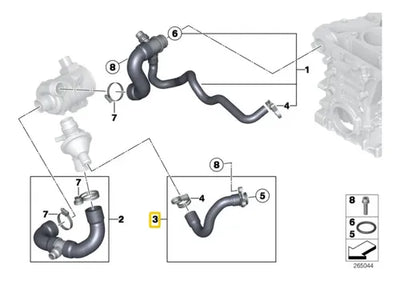 Manguera Agua Cabeza Termostato Bmw X1 28i Top Line 10-12