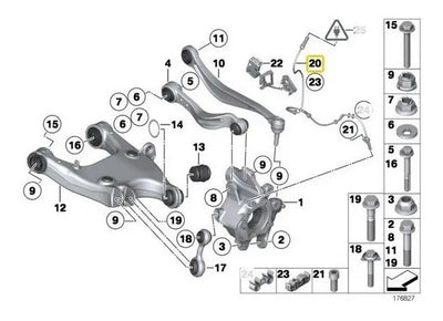Sensor Frenos Abs Trasero Bmw 525i 520i 530i 550i M5 528i