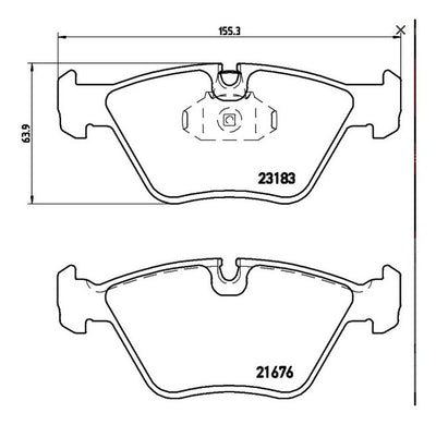 Balatas De Frenos Delanteros Bmw 323i 330i 320i Z4 325i .