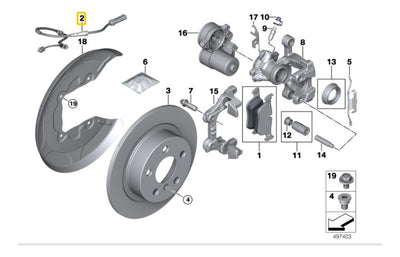 Sensor Balatas Frenos Tra Bmw Mini Pepper Seven Chili X1
