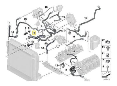 Manguera Radiador Inferior Bmw X5 2011-2013 X6 2009-2014