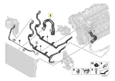 Manguera De Radiador Inferior Bmw 135i 335i Z4 M1 Agua