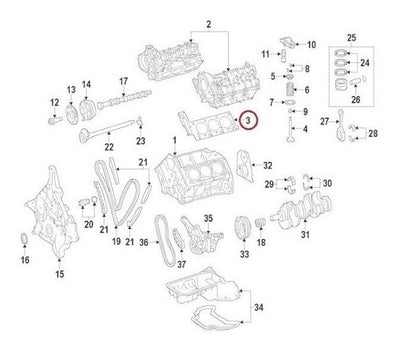 Junta Cabeza Motor Mercedes Glk350 Slk350 C350 E350 Glk350