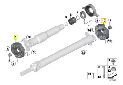 Junta Goma Cardan Bmw 135 325 X5 X6 Z4 240 550 428 645 328