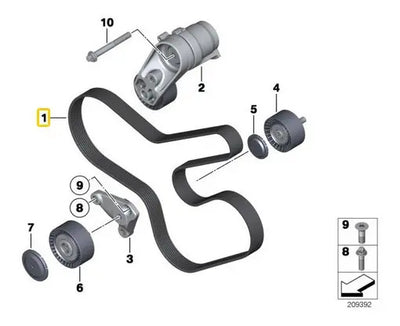 Banda De Alternador Bmw 135i 335i X5 X6 X3 X4  M2 435i M1