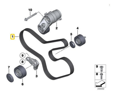 Banda De Alternador Bmw 135i 335i X5 X6 X3 X4 M2 435i