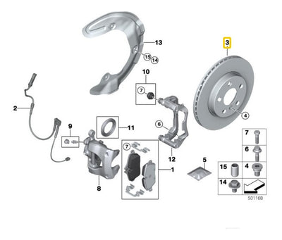 Disco Frenos Delantero Mini Cooper Cooper S F55 F56 F57