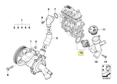 Termostato Mini Cooper 2002-2008 R50 R52 R53