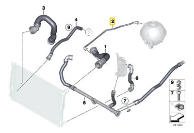 Manguera Deposito Anticongelante Bmw X3 X4 F25 F26 N52 N55