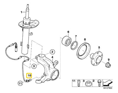 Sensor De Frenos Abs Delantero Bmw X3 2004 - 2010