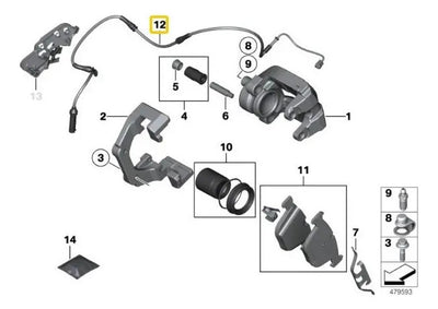 Sensor De Balatas Traseras Bmw 745i 740i 750i 760li 750li