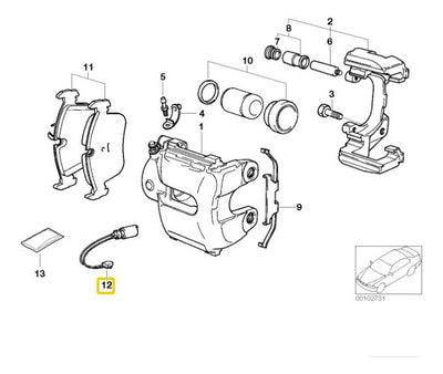 Sensor De Balatas Delanteras Bmw Z4 2003 Al 2009