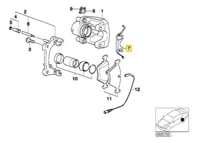Seguro Balatas Frenos Traseros Bmw 320i 550i 745i 645i 330