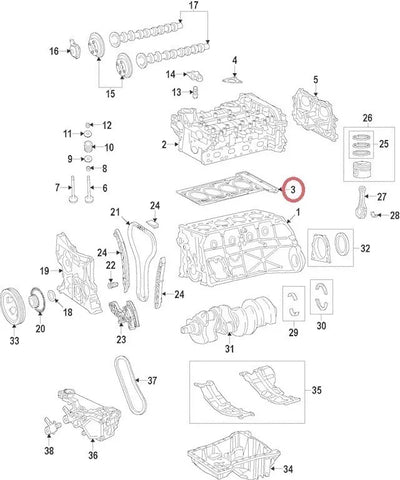 Junta Cabeza De Motor Mercedes C350 Gla250 Cla250 C300 .