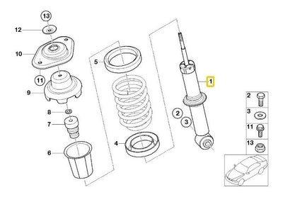 Amortiguador Suspensi Trasero Izq/der Mini Hot Chili 02-05