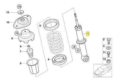 Par Amortiguador Suspension Trasero Mini Salt Pepper Seven