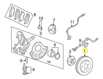 Disco Freno Delante Mercedes Ml320 Ml350 Ml430 Ml500 97-05