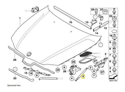 Amortiguador De Cofre Bmw 118i 120i 125i 130i M1 135