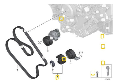Polea Reenvio De Banda Accesorios Bmw 740i 650i 750i 05-11
