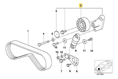 Tensor De Banda De Accesorios Bmw X5 2001 - 2002