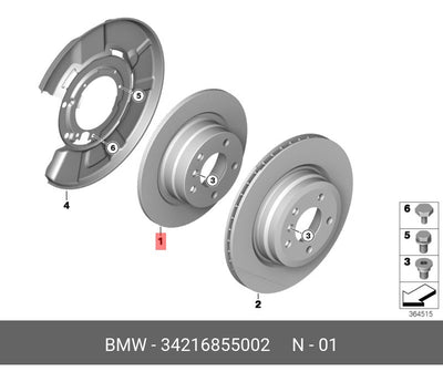 Disco Trasero Solido Bmw 120i 325i 118i Del 2005 Al 2011