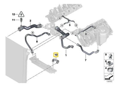 Manguera De Radiador Para Bmw X5 2007 Al 2012